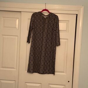 Chic Black and White Geometric Dress